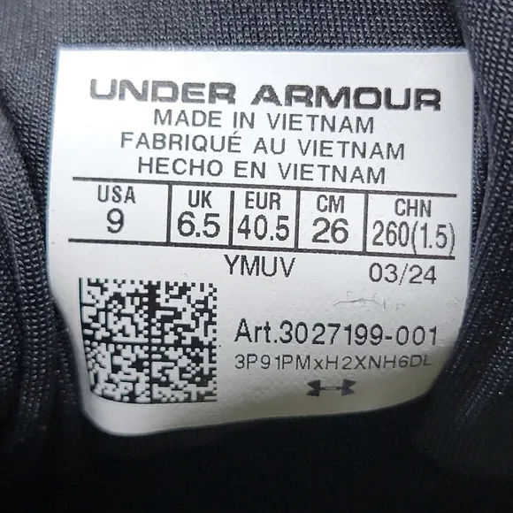 Under Armour Infinite Elite Womens 9 Shoes Black Yellow 3027199-004 Running New