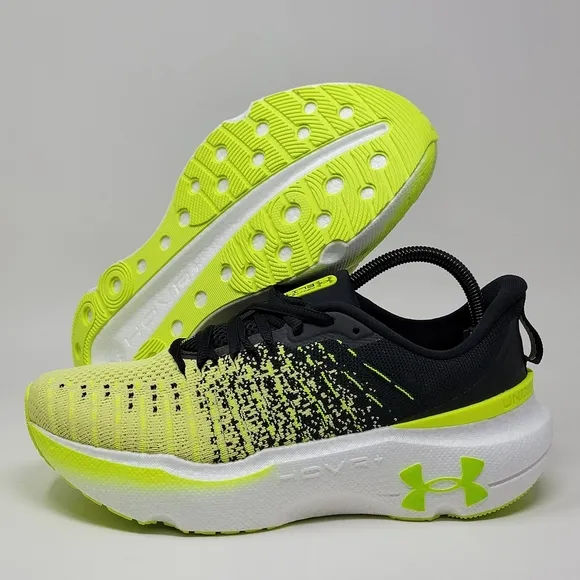 Under Armour Infinite Elite Womens 9 Shoes Black Yellow 3027199-004 Running New
