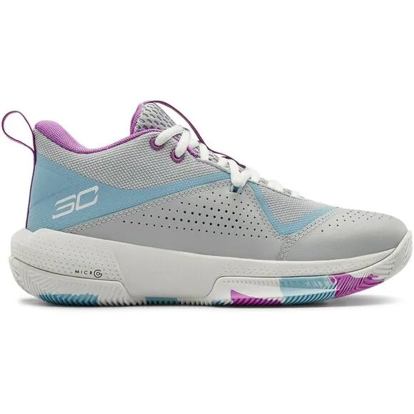 Under Armour Sc3 Zero 4 Gs Basketball Shoes  NWOB  Grey Purple  Youth Size 6.5