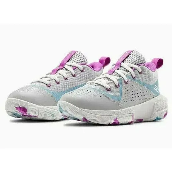 Under Armour Sc3 Zero 4 Gs Basketball Shoes  NWOB  Grey Purple  Youth Size 6.5