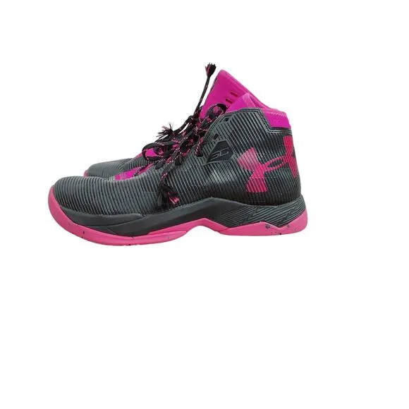 Under Armour Stephen Curry Youth Size 6 Purple Black Basketball Shoes Sneakers