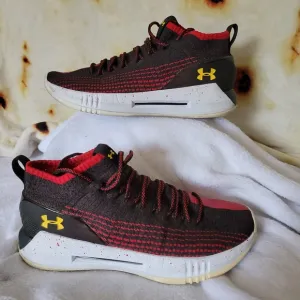 Under Armour UA Heat Seeker Mens Red Black Sneakers Shoes Sz 11 Basketball EUC