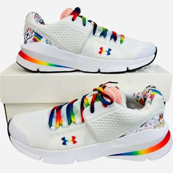 Under Armour Unisex Forge RC Pride Running Shoes Sneakers 3023669-101 Men Sz 10