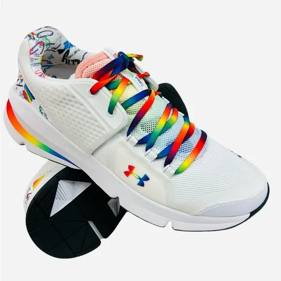 Under Armour Unisex Forge RC Pride Running Shoes Sneakers 3023669-101 Men Sz 10