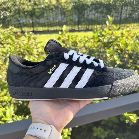 Unisex Adidas Nora Low Black White Skateboarding Shoes HP9164