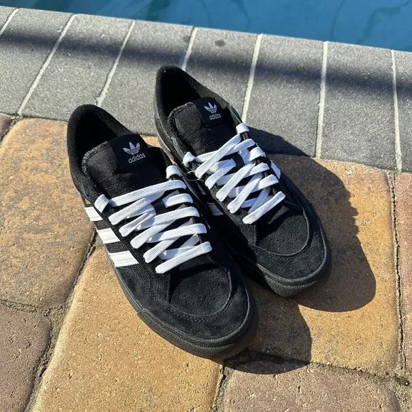 Unisex Adidas Nora Low Black White Skateboarding Shoes HP9164