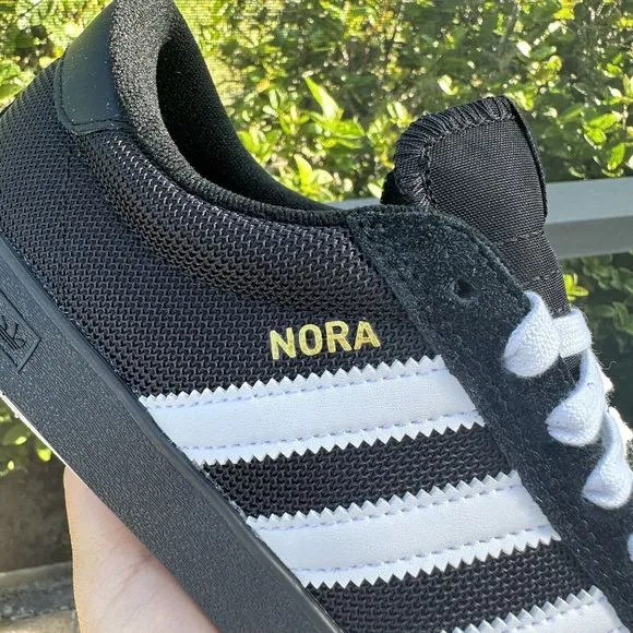Unisex Adidas Nora Low Black White Skateboarding Shoes HP9164