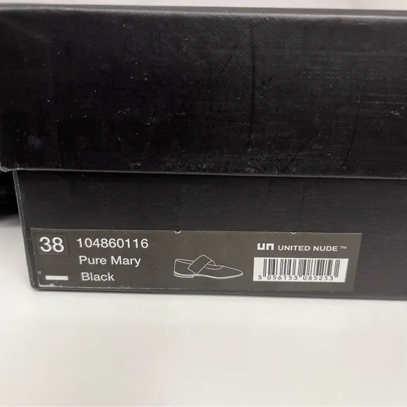 United Nude Leather Shoes Black Mary Jane NIB Pure‎ Mary $255 Size 38