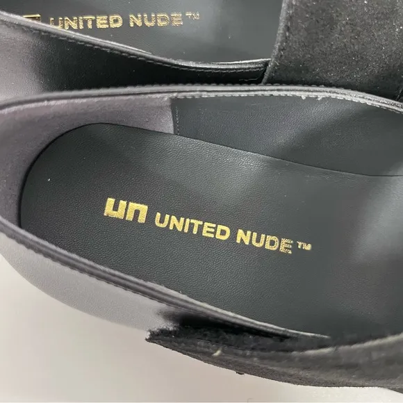 United Nude Leather Shoes Black Mary Jane NIB Pure‎ Mary $255 Size 38