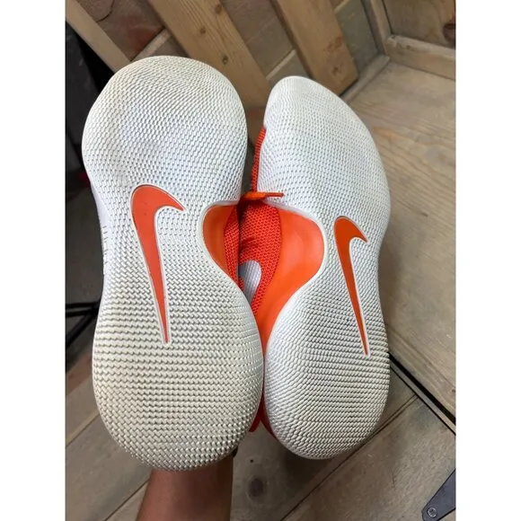 US11 Nike Hypershift TB Orange Blaze White Mens Basketball Shoes Sneakers