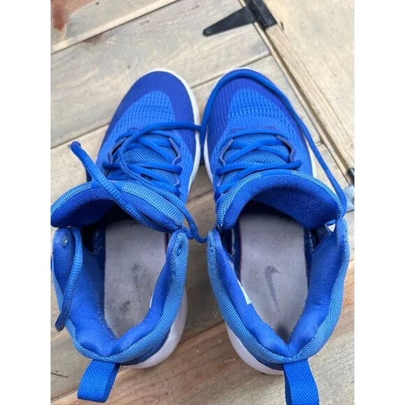 US9 NIKE Zoom Rev TB Game Royal Blue/Silver Basketball Shoes Mens 922048-400