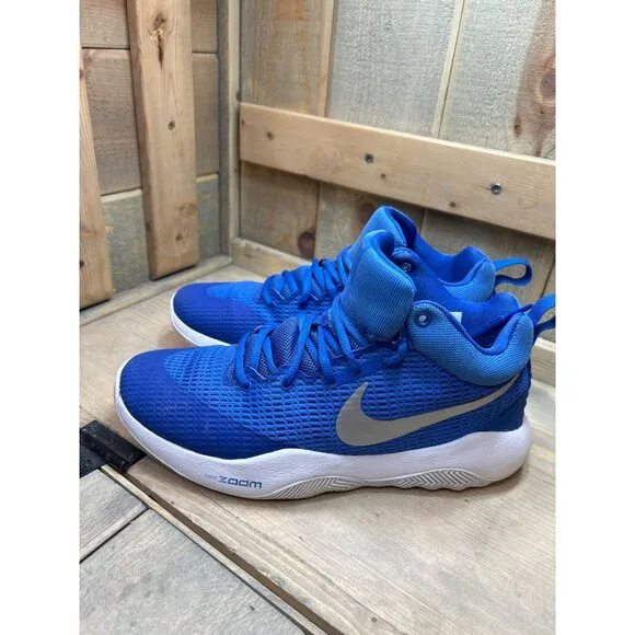 US9 NIKE Zoom Rev TB Game Royal Blue/Silver Basketball Shoes Mens 922048-400