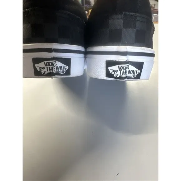Vans Black Checkerboard Slip On Sneakers Youth Size 3.5 Skateboarding Shoes Kids