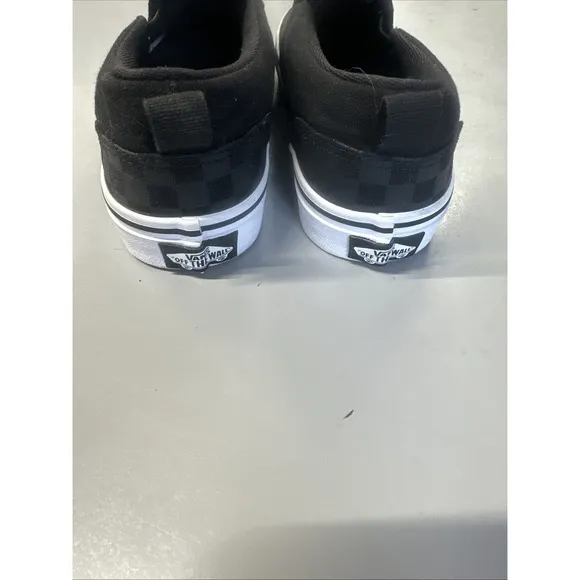 Vans Black Checkerboard Slip On Sneakers Youth Size 3.5 Skateboarding Shoes Kids