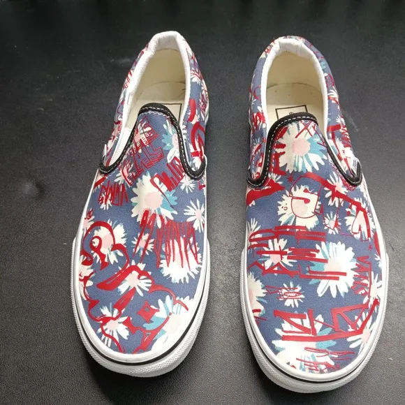 Vans Classic Men Women Floral Slip On Shoes