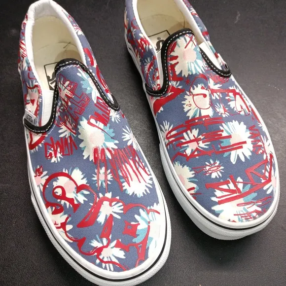 Vans Classic Men Women Floral Slip On Shoes