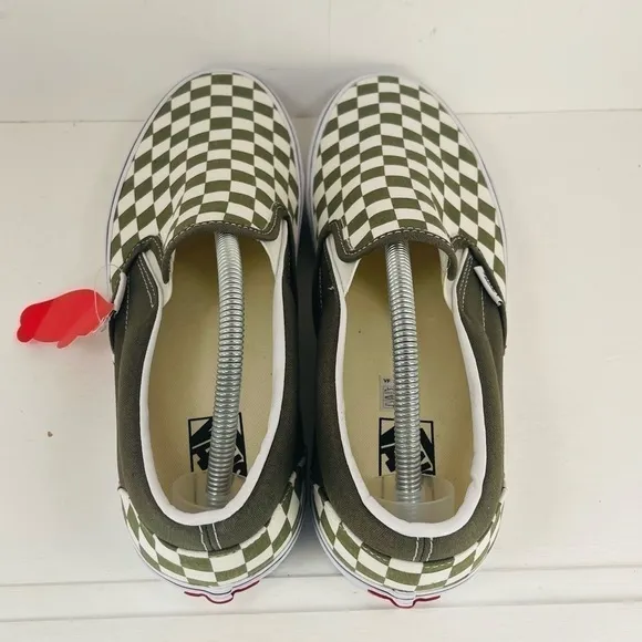 Vans  Grape Leaf Checkerboard Classic Slip-On Shoes Men Size 11.5