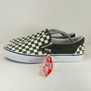 Vans  Grape Leaf Checkerboard Classic Slip-On Shoes Men Size 11.5