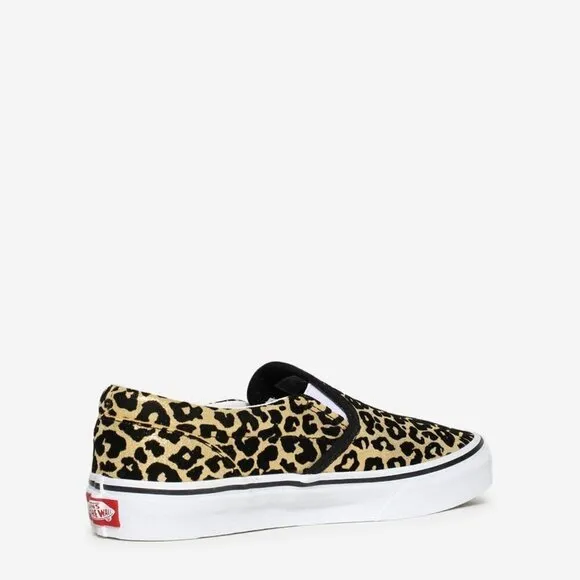 VANS KIDS FLOCKED LEOPARD CLASSIC SLIP-ON SHOES- UNISEX