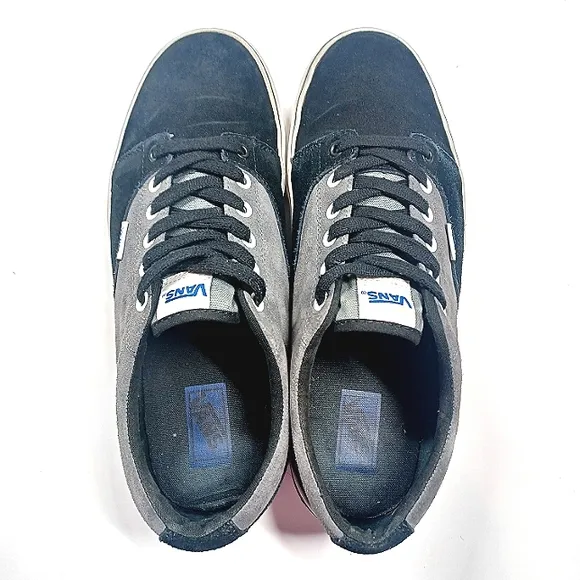 Vans Kress Rare Suede Leather Black Gray Men's Size 11.5 or 11 1/2