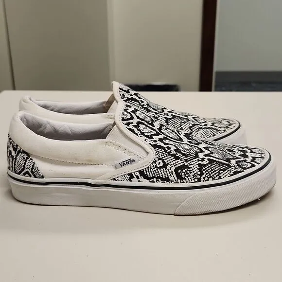 Vans Python Slip On Shoes Unisex M7 W 8.5