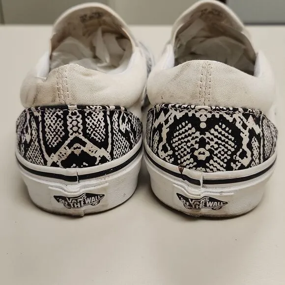 Vans Python Slip On Shoes Unisex M7 W 8.5