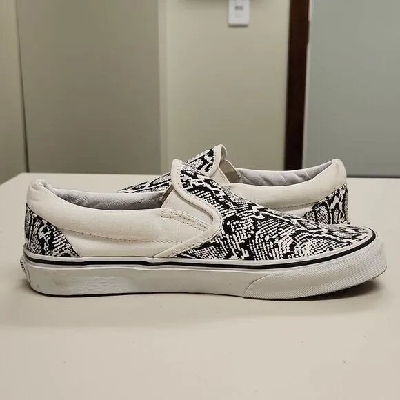 Vans Python Slip On Shoes Unisex M7 W 8.5