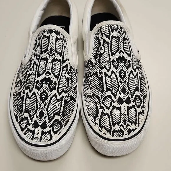 Vans Python Slip On Shoes Unisex M7 W 8.5