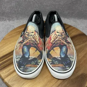 Vans Slip-On Iron Maiden &quot;The Trooper&quot; Shoes Sneakers Men's Size 11.5 Rock Metal