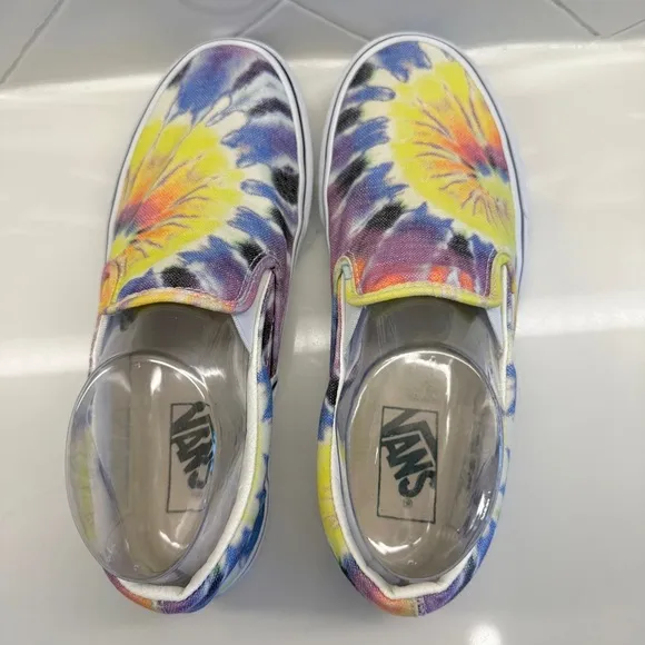 VANS Women’s Classic Slip On Washed Tie Dye Canvas Shoes Sneakers Size 7.5