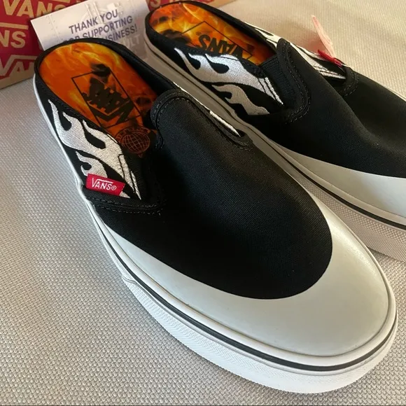 Vans x A$AP Worldwide Black/Red Classic Slip-On Mule Shoes Mens 9 W10.5