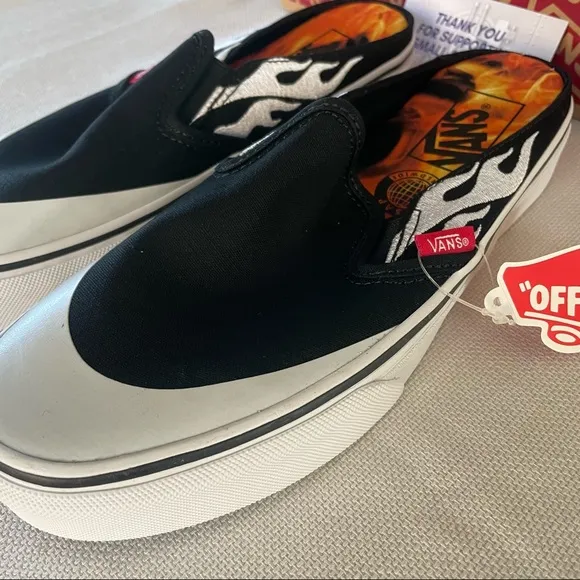 Vans x A$AP Worldwide Black/Red Classic Slip-On Mule Shoes Mens 9 W10.5