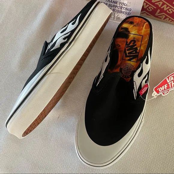 Vans x A$AP Worldwide Black/Red Classic Slip-On Mule Shoes Mens 9 W10.5