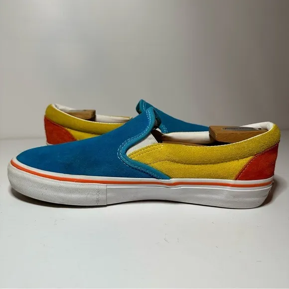 Vans X The Simpsons Slip On Bart Blue Multi Color Shoes Rare Mens Size 9