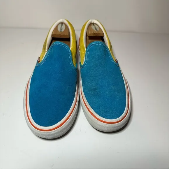 Vans X The Simpsons Slip On Bart Blue Multi Color Shoes Rare Mens Size 9