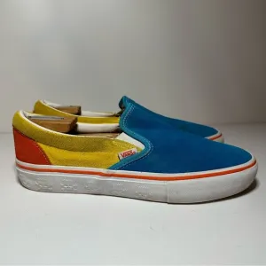 Vans X The Simpsons Slip On Bart Blue Multi Color Shoes Rare Mens Size 9