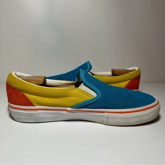 Vans X The Simpsons Slip On Bart Blue Multi Color Shoes Rare Mens Size 9