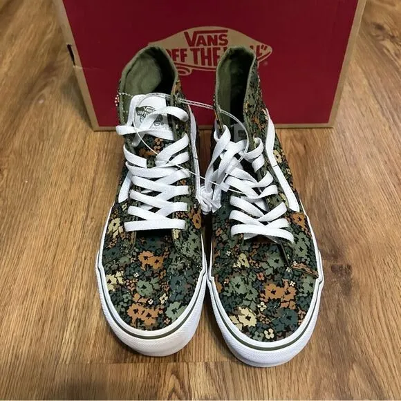 VANS sk8-hi top tapered stackform floral print platform lace up shoes men’s 5.5