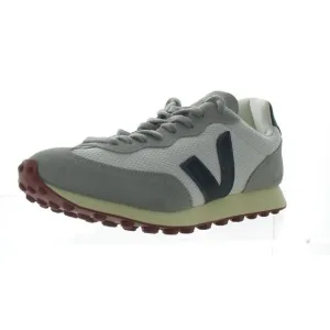 Veja Mens Rio Branco Gray Lace-Up Leather Running &amp; Training Shoes New