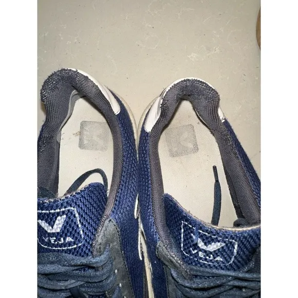 Veja V-12 Vesplar Blue White Shoes Leather Sneaker Mens Sz 7.5 Eu 40 Brazil Rare