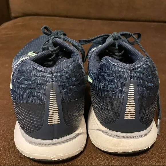 Very Good Nike Air Zoom Pegasus 34 womens running shoes 9.5 Navy blue seafoam
