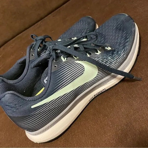 Very Good Nike Air Zoom Pegasus 34 womens running shoes 9.5 Navy blue seafoam