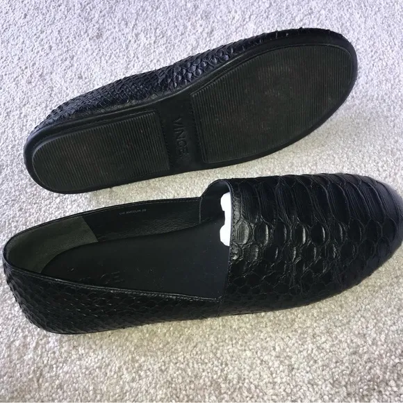 Vince Bogart-3 Woven Slip-On Flat Black Shoes NIB