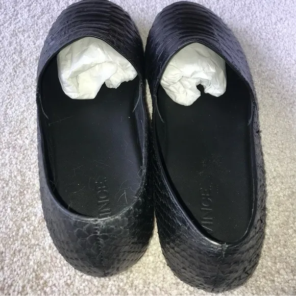 Vince Bogart-3 Woven Slip-On Flat Black Shoes NIB