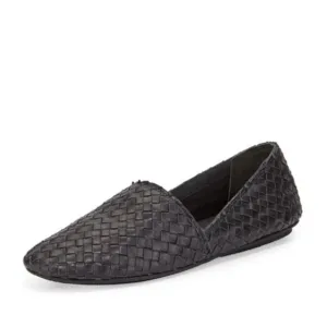 Vince Bogart-3 Woven Slip-On Flat Black Shoes NIB