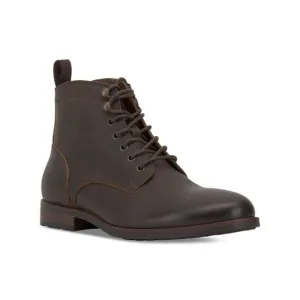 VINCE CAMUTO Mens Brown Lannie Toe Block Heel Leather Boots Shoes 10.5 M