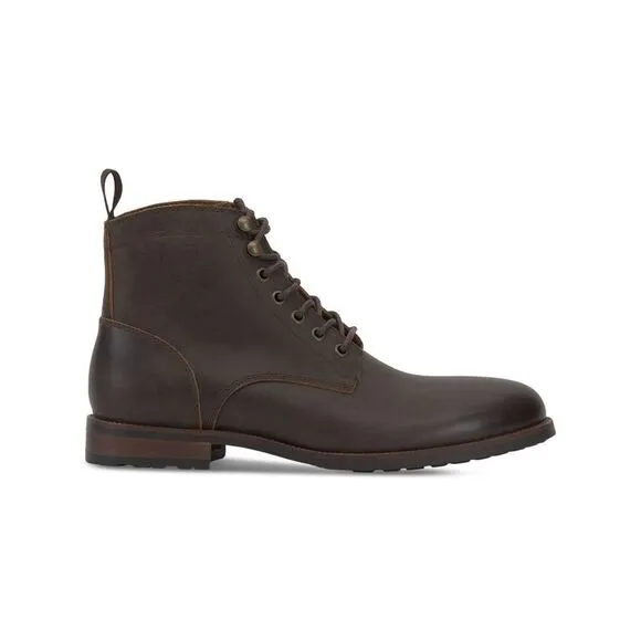 VINCE CAMUTO Mens Brown Lannie Toe Block Heel Leather Boots Shoes 10.5 M