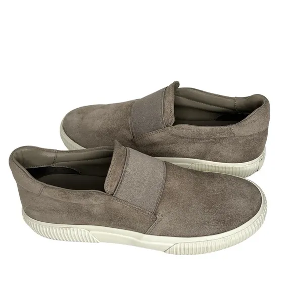 Vince Gray Kirkland Slip On Suede Gum Sole Casual Shoes Size 7M