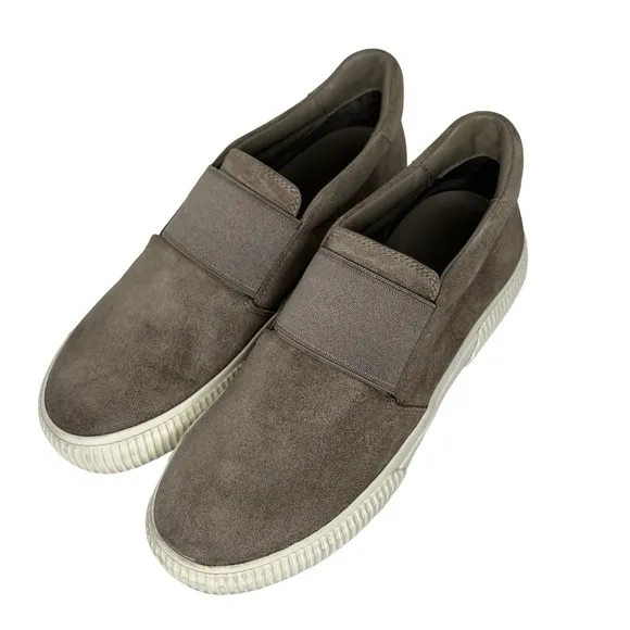 Vince Gray Kirkland Slip On Suede Gum Sole Casual Shoes Size 7M