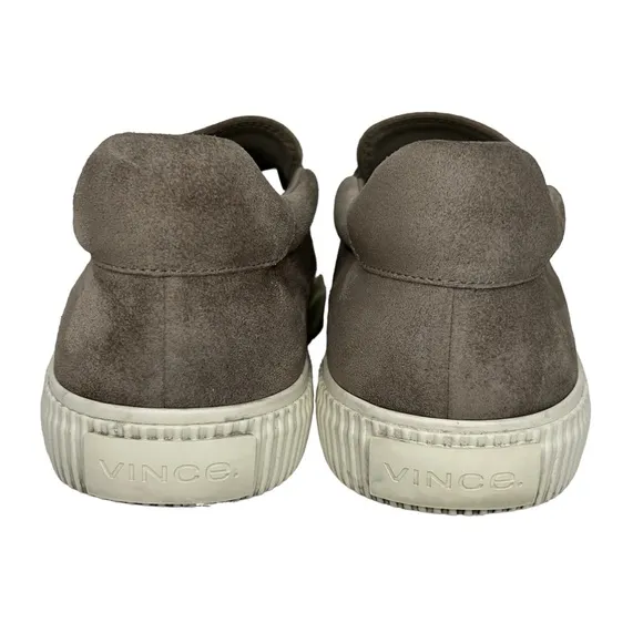 Vince Gray Kirkland Slip On Suede Gum Sole Casual Shoes Size 7M